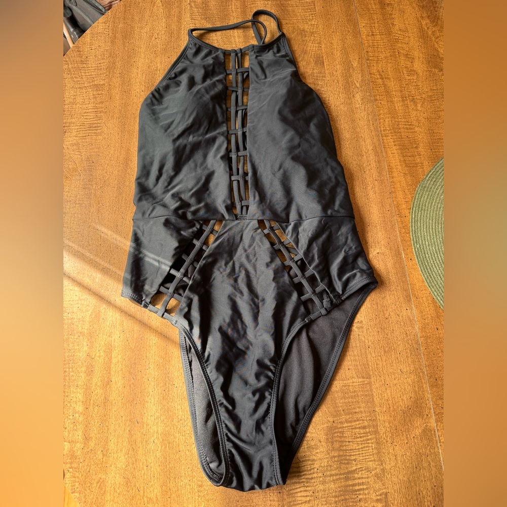 Black Cutout One-Piece Swimsuit